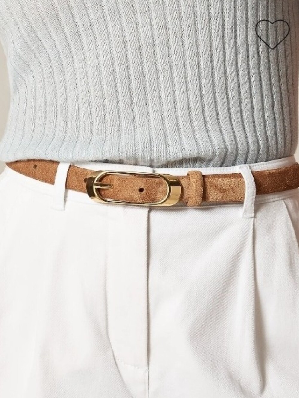 NWT J. Crew Skinny oval-buckle suede belt, Size XS